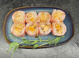 Hosomak z łososiem pieczonym na słodko - 8 kawałków